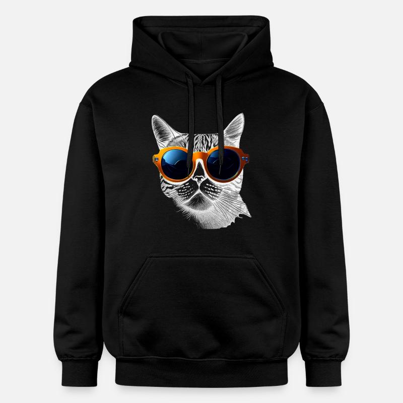 Ambiance de chat cool - Sweat à capuche Softstyle® Gildan Unisexe - noir
