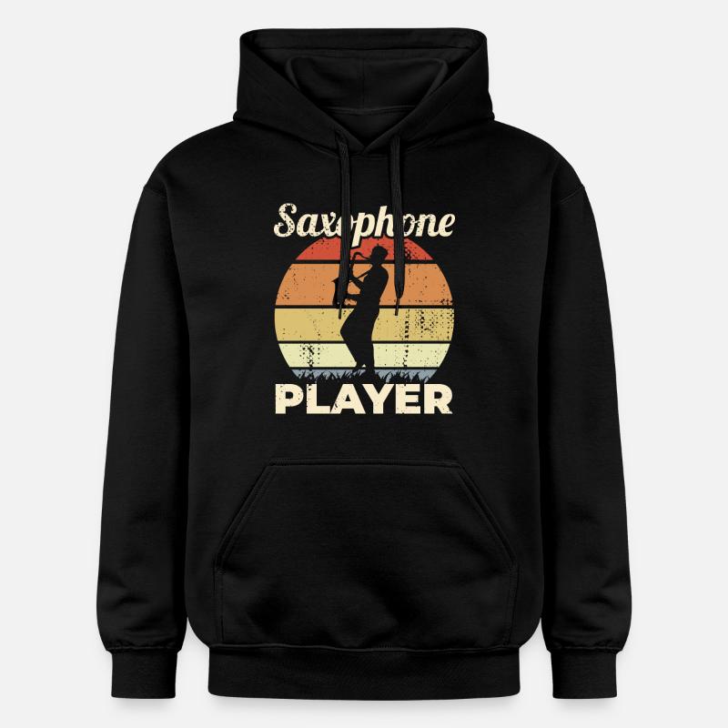 Drôle de saxophoniste - Sweat à capuche Softstyle® Gildan Unisexe - noir