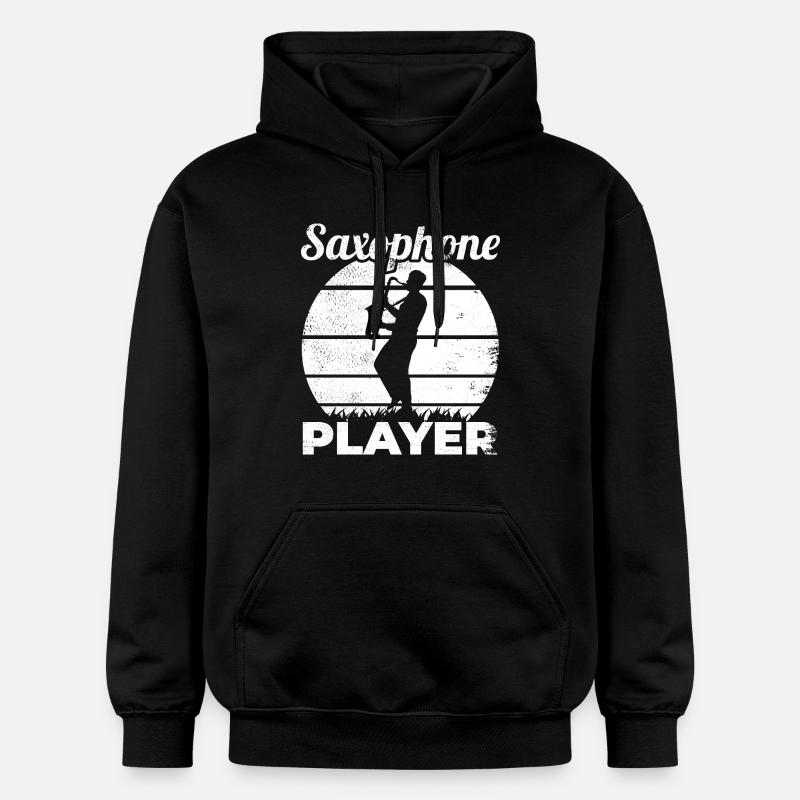 Drôle de saxophoniste - Sweat à capuche Softstyle® Gildan Unisexe - noir