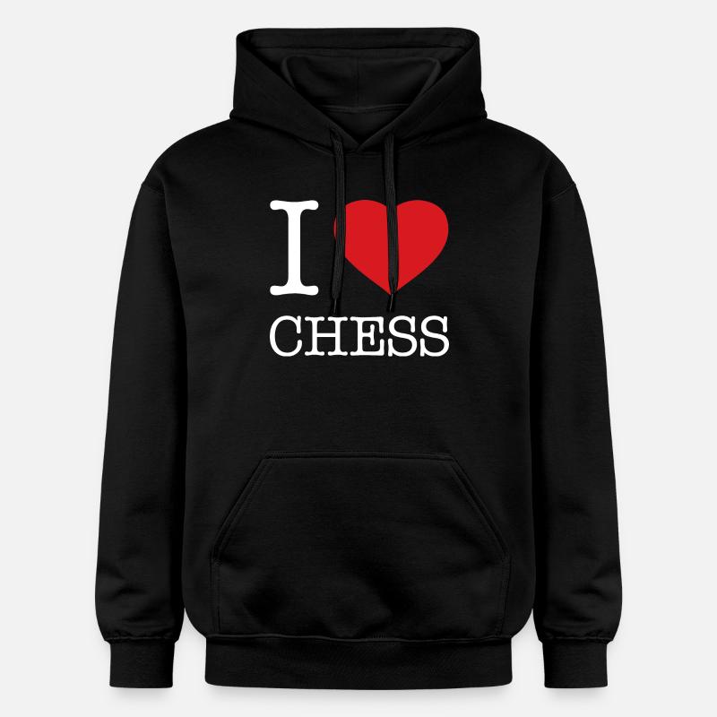 J’ADORE LES ÉCHECS - Sweat à capuche Softstyle® Gildan Unisexe - noir