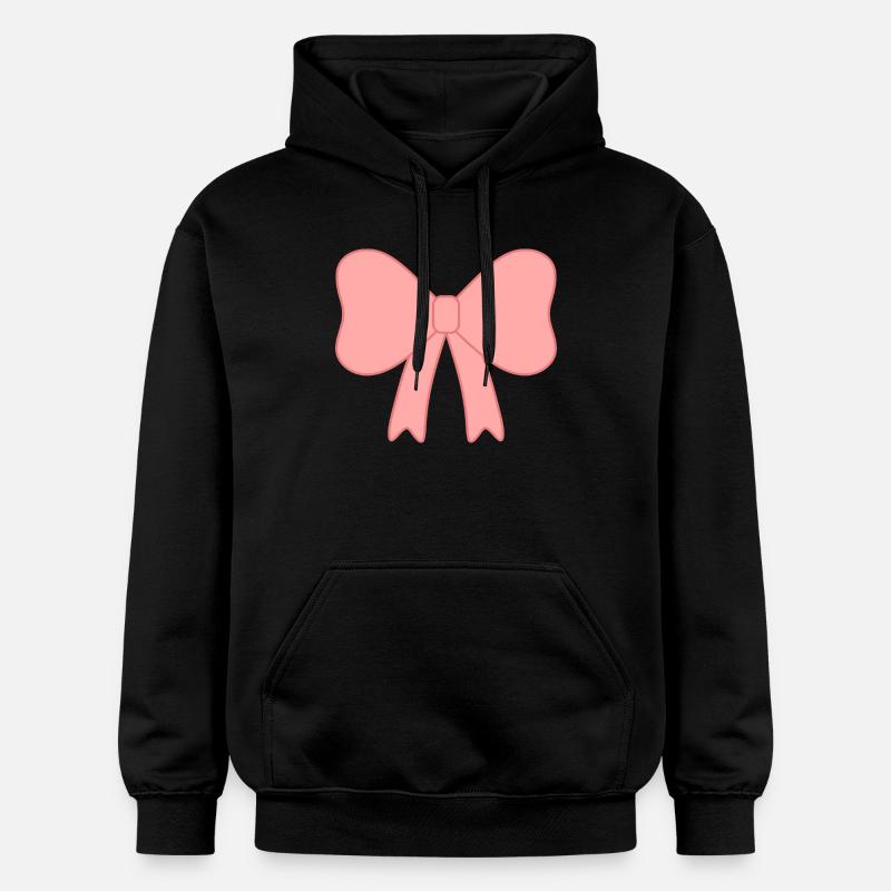 Illustration délicate de l’arc rose - Sweat à capuche Softstyle® Gildan Unisexe - noir