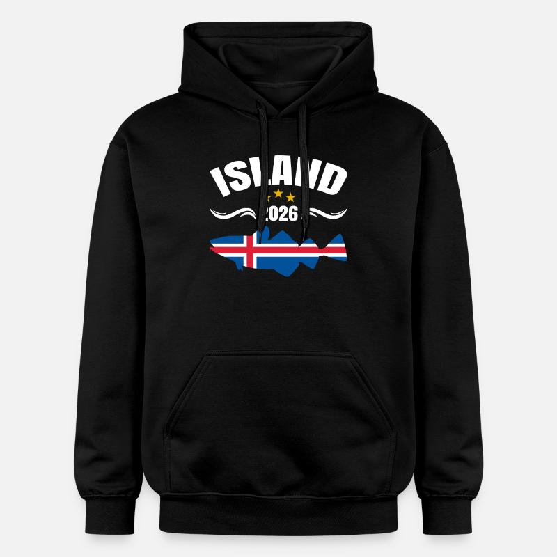 Vacances de pêche Islande 2026 - Sweat à capuche Softstyle® Gildan Unisexe - noir