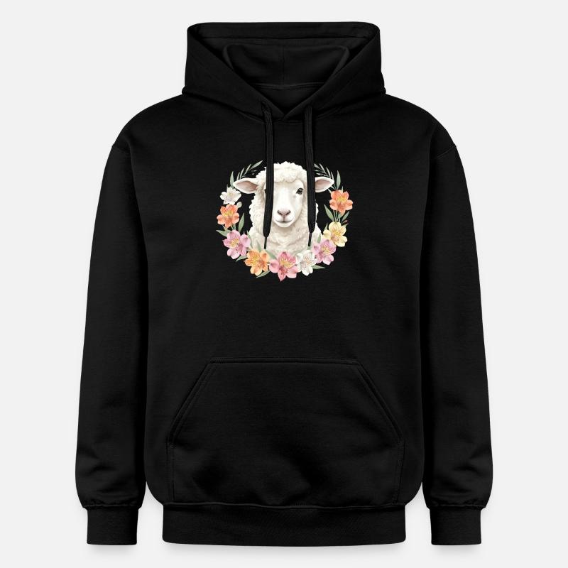 Mouton blanc - Sweat à capuche Softstyle® Gildan Unisexe - noir