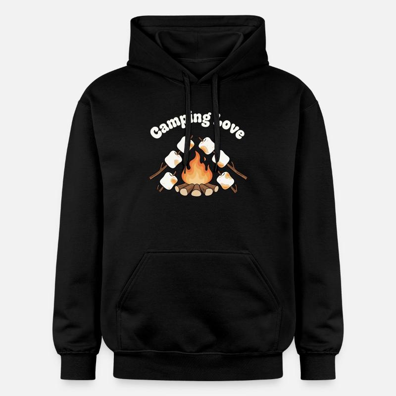 Feu de camp Love Guimauves - Sweat à capuche Softstyle® Gildan Unisexe - noir