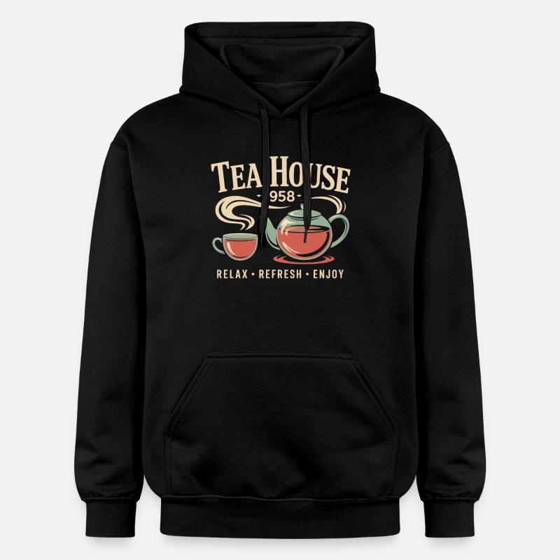 Maison de thé 1958 - Sweat à capuche Softstyle® Gildan Unisexe - noir