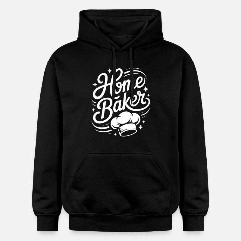 Home Baker Motif — Chef Script - Gildan Unisex Softstyle® Midweight Hoodie - black