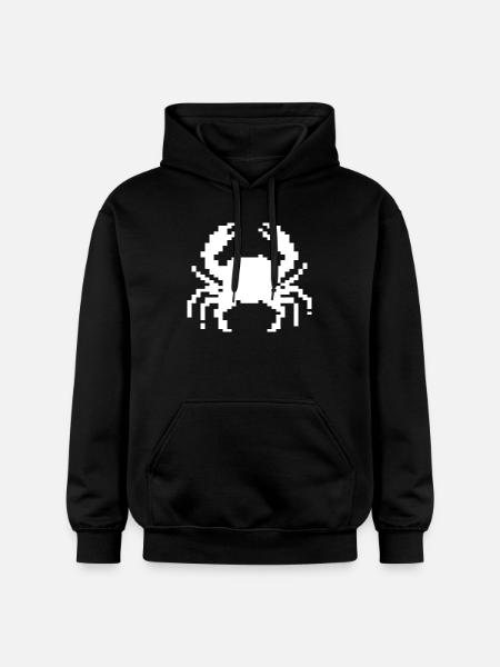 Pixelkrabben-Design - Gildan Unisex Softstyle® Midweight Hoodie - Schwarz