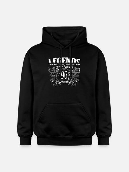 60th Birthday Legends 1966 Vintage Premium Quali - Gildan Unisex Softstyle® Midweight Hoodie - black