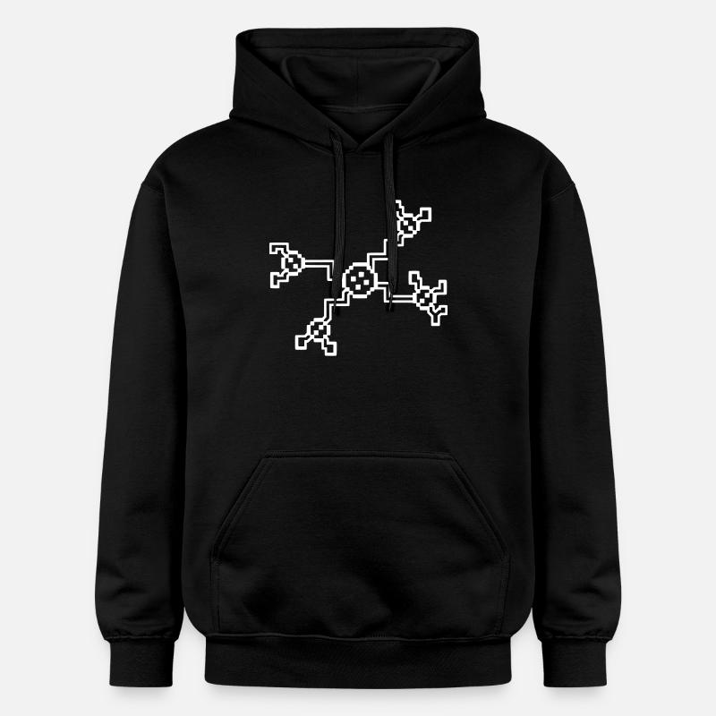 Neuron Nerve Cell Pixel 8-Bit - Sweat à capuche Softstyle® Gildan Unisexe - noir