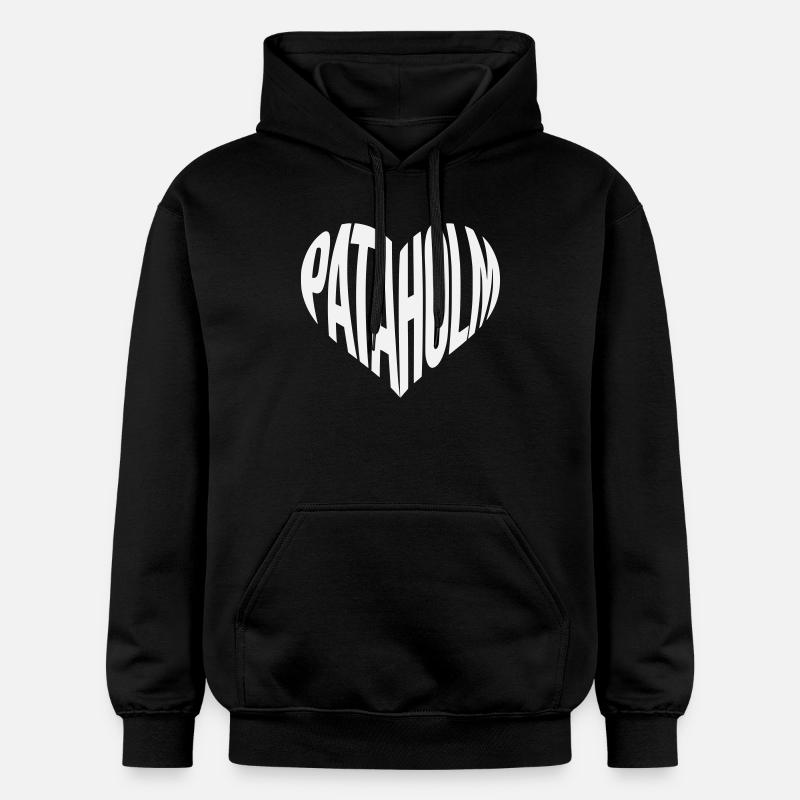 Lettrage en cœur de Pataholm - Sweat à capuche Softstyle® Gildan Unisexe - noir