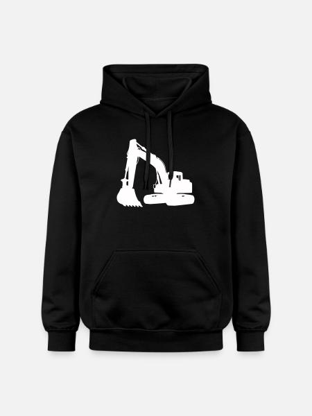 Bagger Silhouette für Baudesign - Gildan Unisex Softstyle® Midweight Hoodie - Schwarz