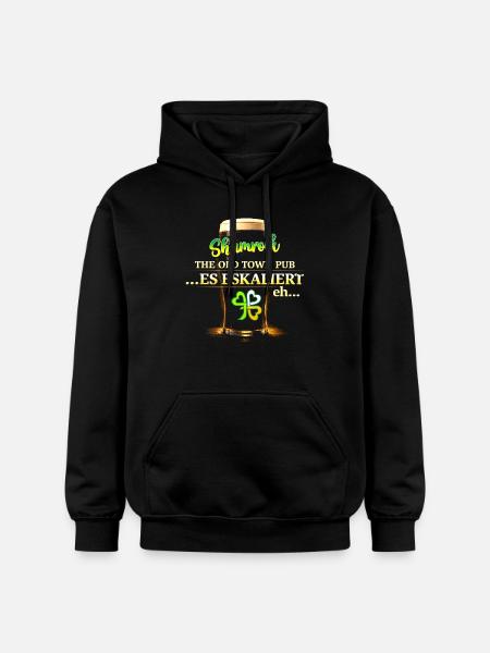 shamrock_es_eskaliert_eh - Gildan Unisex Softstyle® Midweight Hoodie - Schwarz