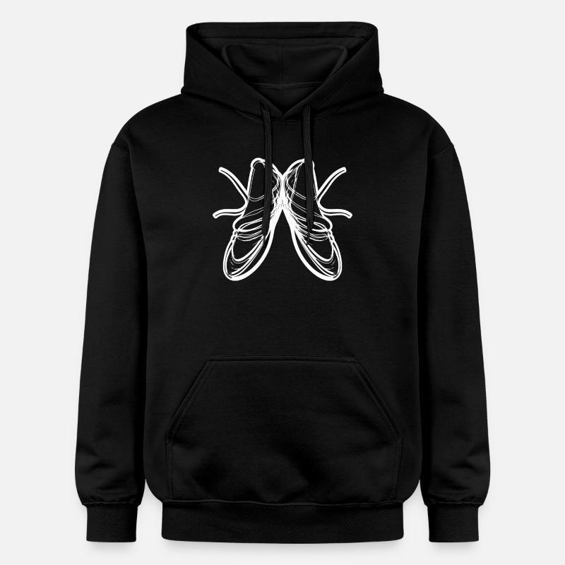Dessin de chaussures de ballet - Sweat à capuche Softstyle® Gildan Unisexe - noir
