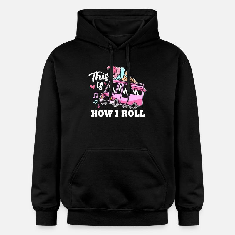 Eisdiele Eiswagen Eis Eiscreme - Sweat à capuche Softstyle® Gildan Unisexe - noir