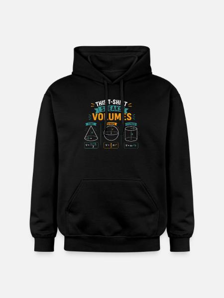 Funny Mathematics Science Maths Speak Volumes - Gildan Unisex Softstyle® Midweight Hoodie - black