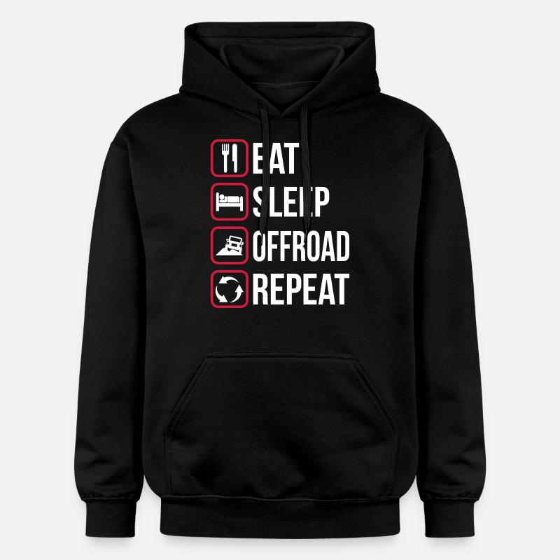 Mangez Sleep Offroad Répétez - Sweat à capuche Softstyle® Gildan Unisexe - noir