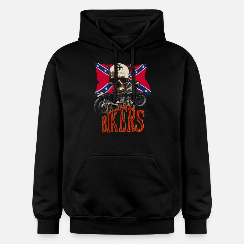 Biker's Symbols - Sweat à capuche Softstyle® Gildan Unisexe - noir