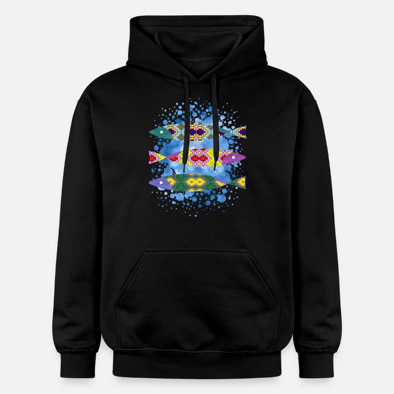 poisson - Sweat à capuche Softstyle® Gildan Unisexe - noir