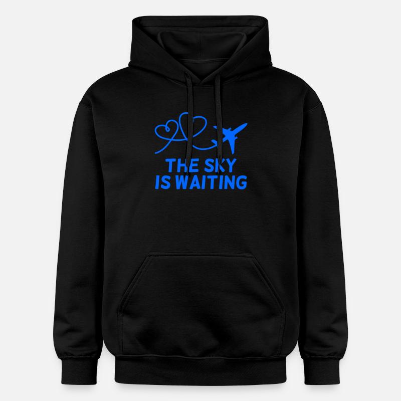 Flugzeug Pilot Spruch Geschenk - Gildan Unisex Softstyle® Midweight Hoodie - Schwarz