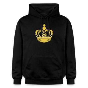 Couronne - Sweat à capuche Softstyle® Gildan Unisexe - noir - Devant - Marisol (170cm) & Nik (191cm)