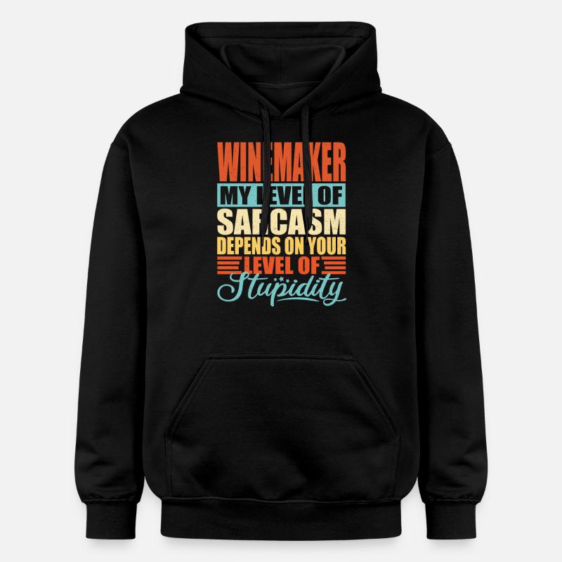 Winemaker sarcasm Funny winemaker - Gildan Unisex Softstyle® Midweight Hoodie - black