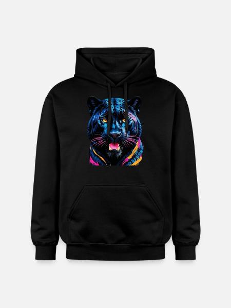 Tiger - Gildan Unisex Softstyle® Midweight Hoodie - black