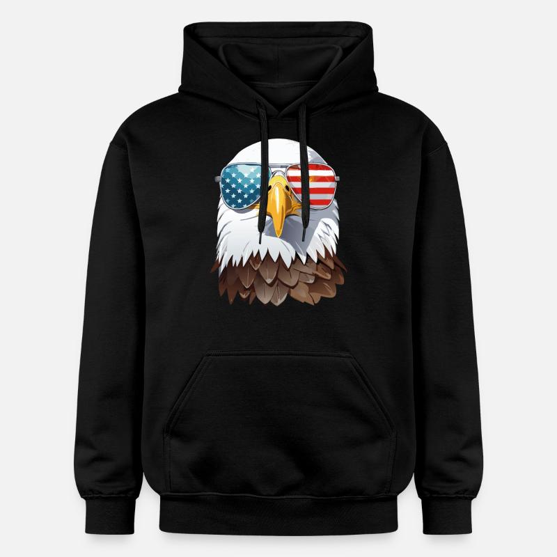 eagle head - Sweat à capuche Softstyle® Gildan Unisexe - noir