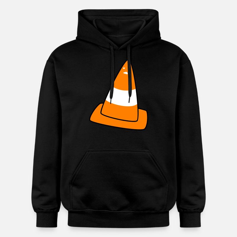 cône de signalisation avec visage - Sweat à capuche Softstyle® Gildan Unisexe - noir
