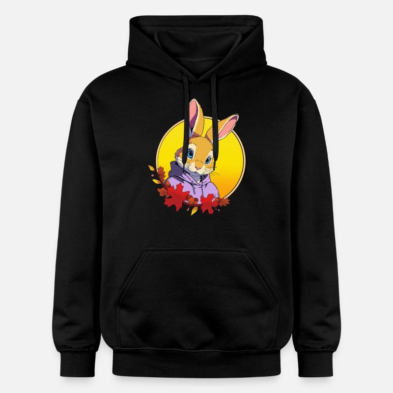 Conception de lapin - Sweat à capuche Softstyle® Gildan Unisexe - noir