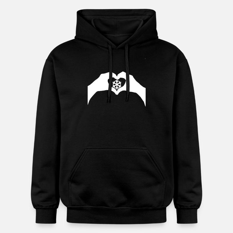 L'amour de la neige - Sweat à capuche Softstyle® Gildan Unisexe - noir