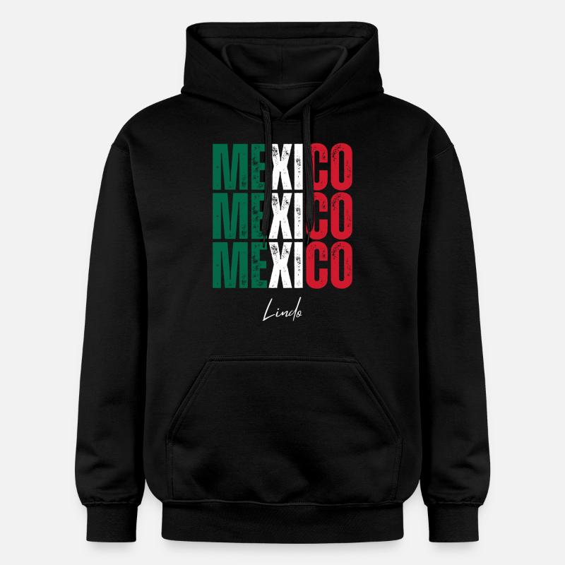 Drapeau du Mexique, fierté mexicaine - Sweat à capuche Softstyle® Gildan Unisexe - noir