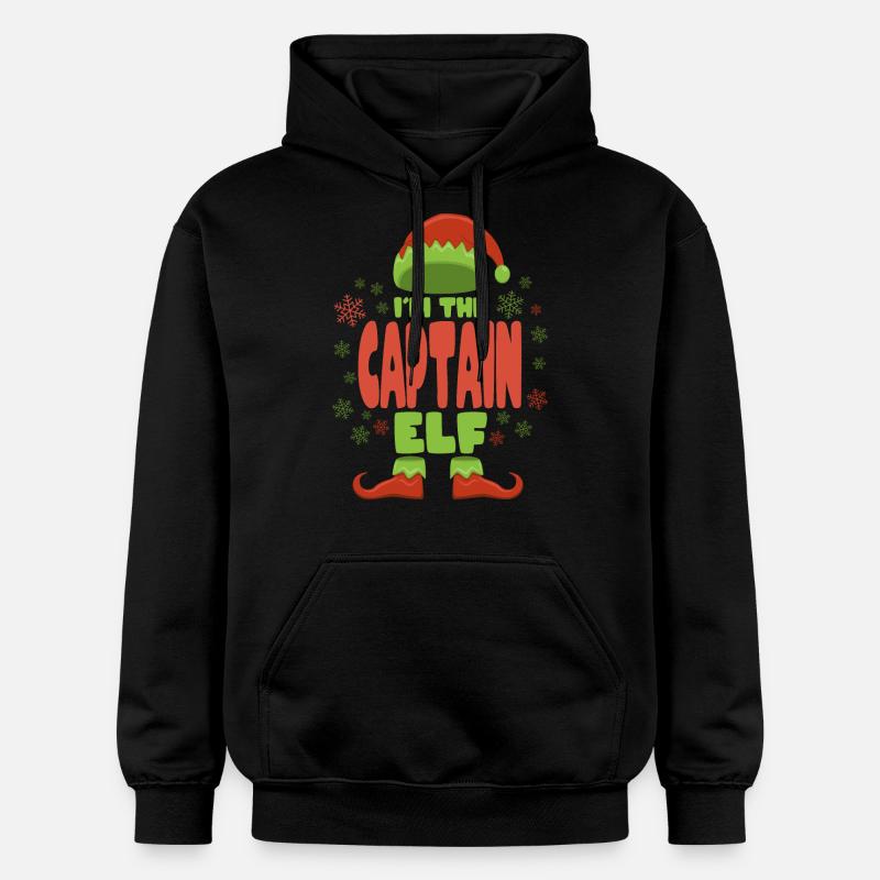 Capitaine Noël Elfe - Sweat à capuche Softstyle® Gildan Unisexe - noir