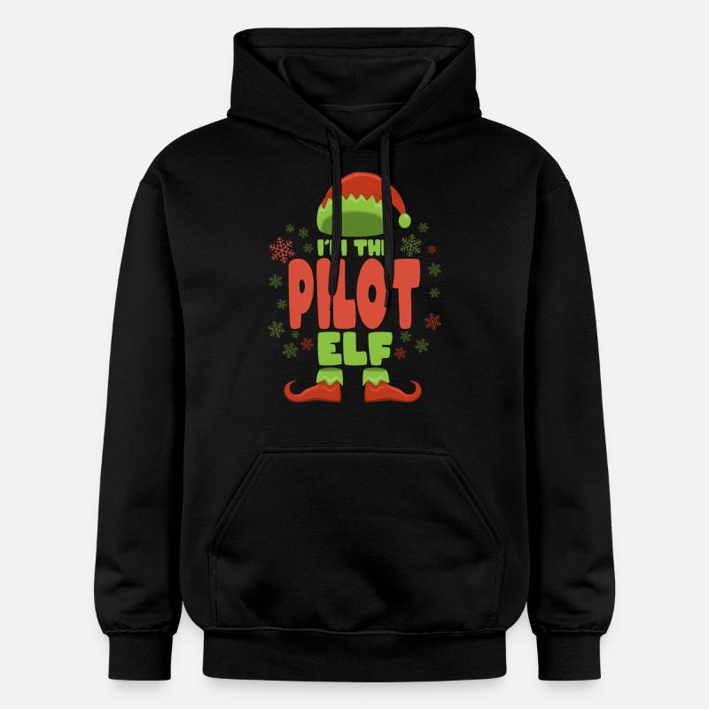 Pilote elfe de Noël - Sweat à capuche Softstyle® Gildan Unisexe - noir
