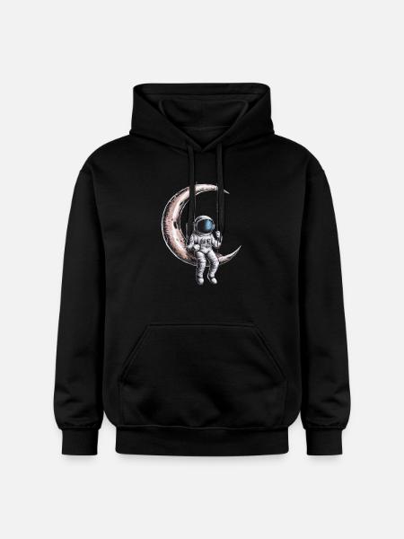 Aventure d’astronaute Moon Swing - Sweat à capuche Softstyle® Gildan Unisexe - noir