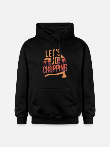 Holzfäller Holz hacken Baumfäller - Gildan Unisex Softstyle® Midweight Hoodie - Schwarz