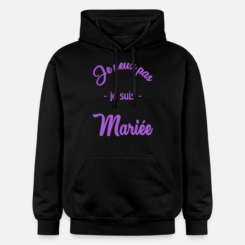 MARIEE. COUPLE. JUST MARRIED. EVJF - Sweat à capuche Softstyle® Gildan Unisexe - noir