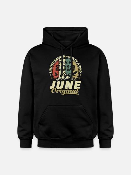 Juni 2018 Geburtstagsgeschenk Juni 2018 Juni 2018 - Gildan Unisex Softstyle® Midweight Hoodie - Schwarz