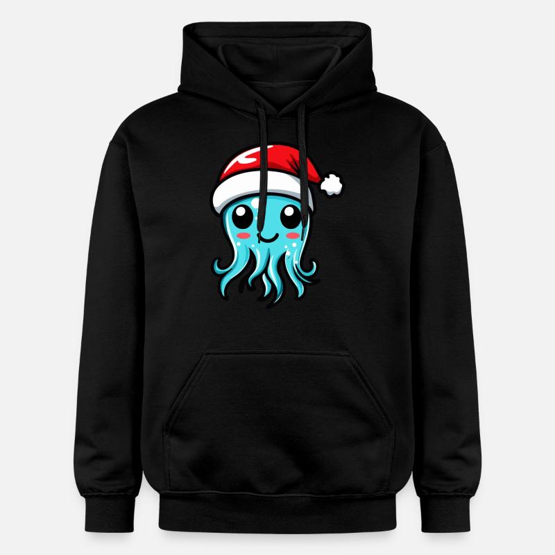 Méduse Noël mignon - Sweat à capuche Softstyle® Gildan Unisexe - noir