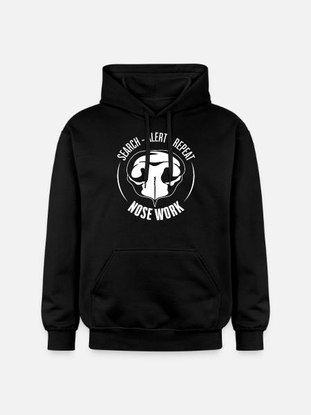 NOSE WORK Search Hund Näsa Arbetshund Hund - Gildan luvtröja unisex Softstyle® Midweight - svart