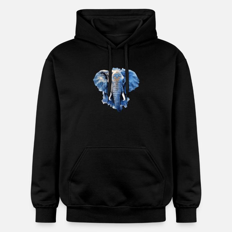 Éléphant - Sweat à capuche Softstyle® Gildan Unisexe - noir