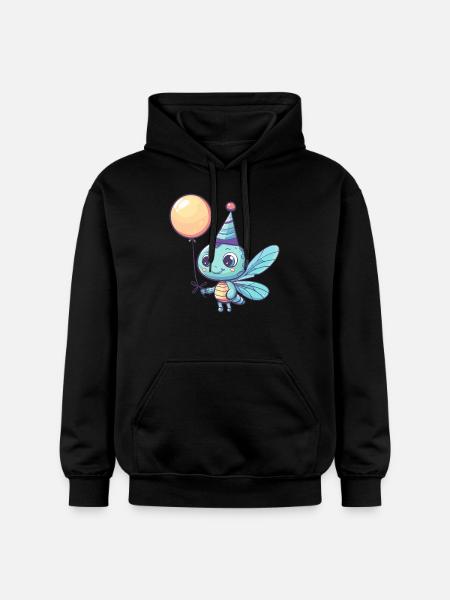 Libellule Anniversaire Bébé - Sweat à capuche Softstyle® Gildan Unisexe - noir