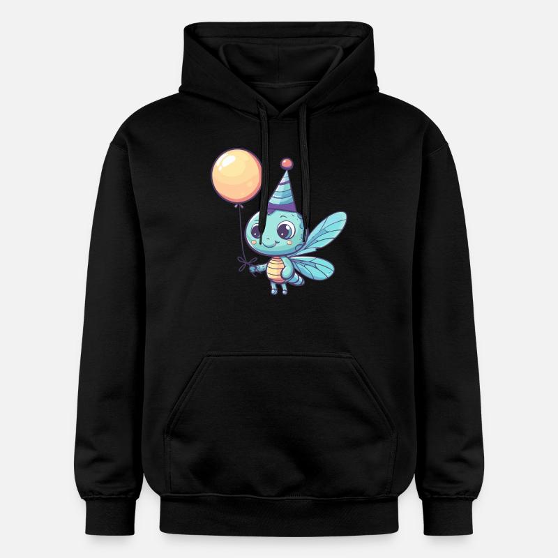Libellule Anniversaire Bébé - Sweat à capuche Softstyle® Gildan Unisexe - noir