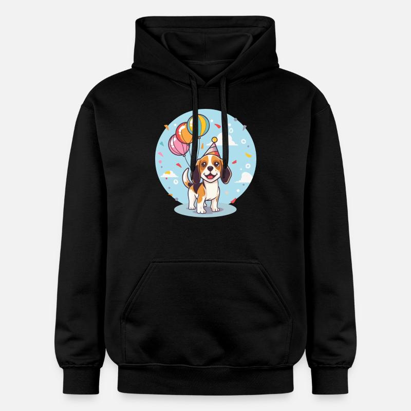 Beagle Chiens Anniversaire Bébé - Sweat à capuche Softstyle® Gildan Unisexe - noir