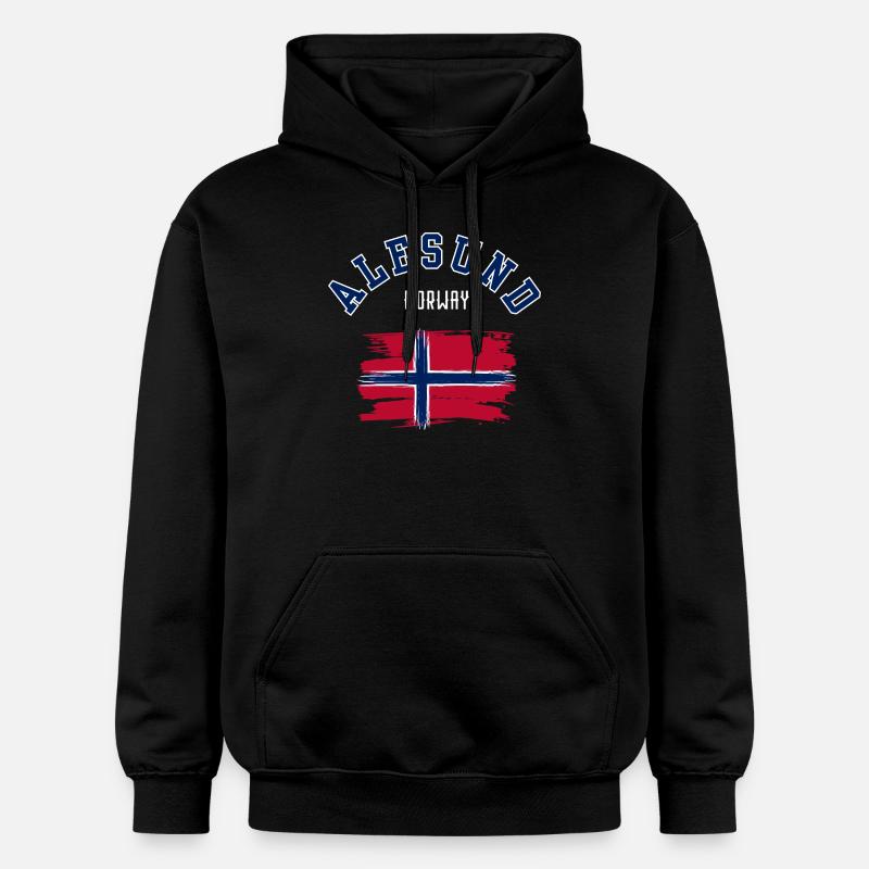 Alesund, Norvège - Sweat à capuche Softstyle® Gildan Unisexe - noir