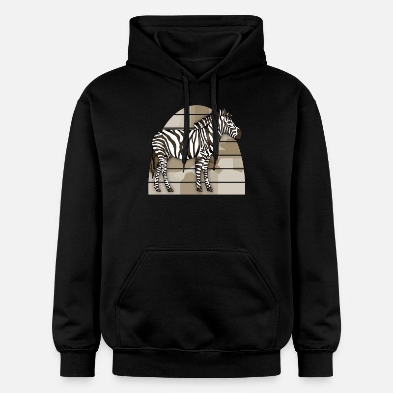 Zèbre - Sweat à capuche Softstyle® Gildan Unisexe - noir
