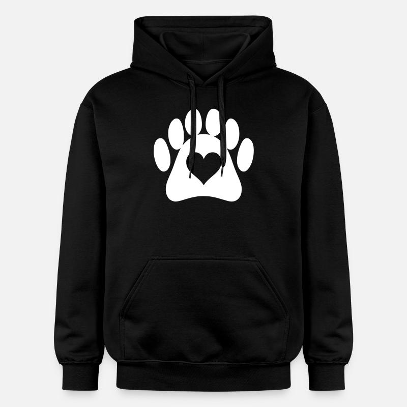 Paw Tracks – L’amour des animaux - Sweat à capuche Softstyle® Gildan Unisexe - noir