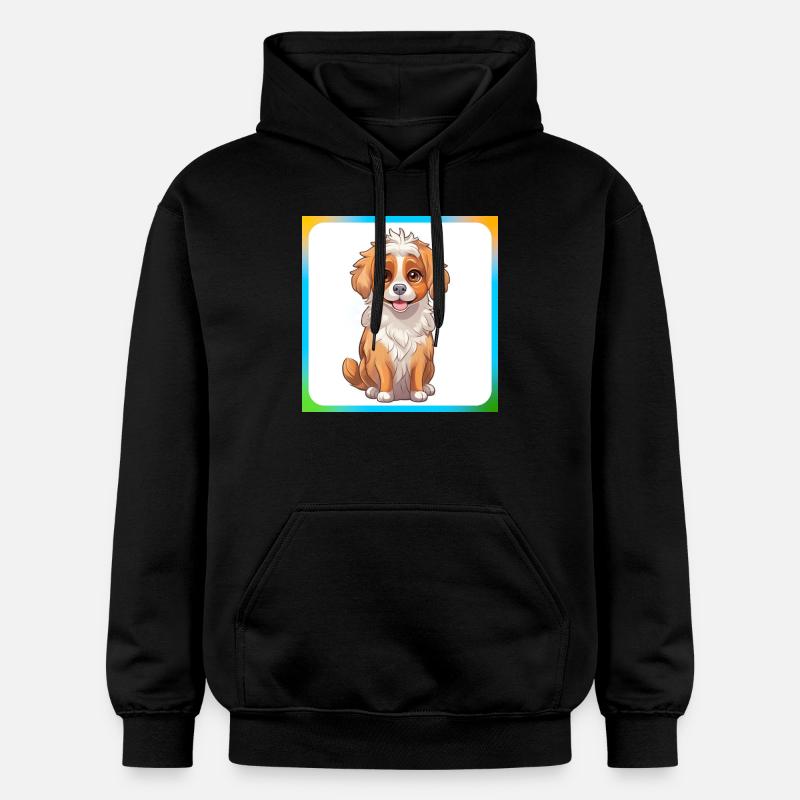 Dessin animé de chien 9 - Sweat à capuche Softstyle® Gildan Unisexe - noir