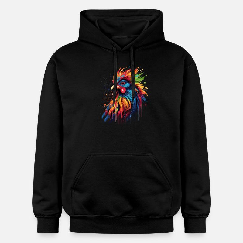 Ein stolzer Hahn - Gildan Unisex Softstyle® Midweight Hoodie - Schwarz