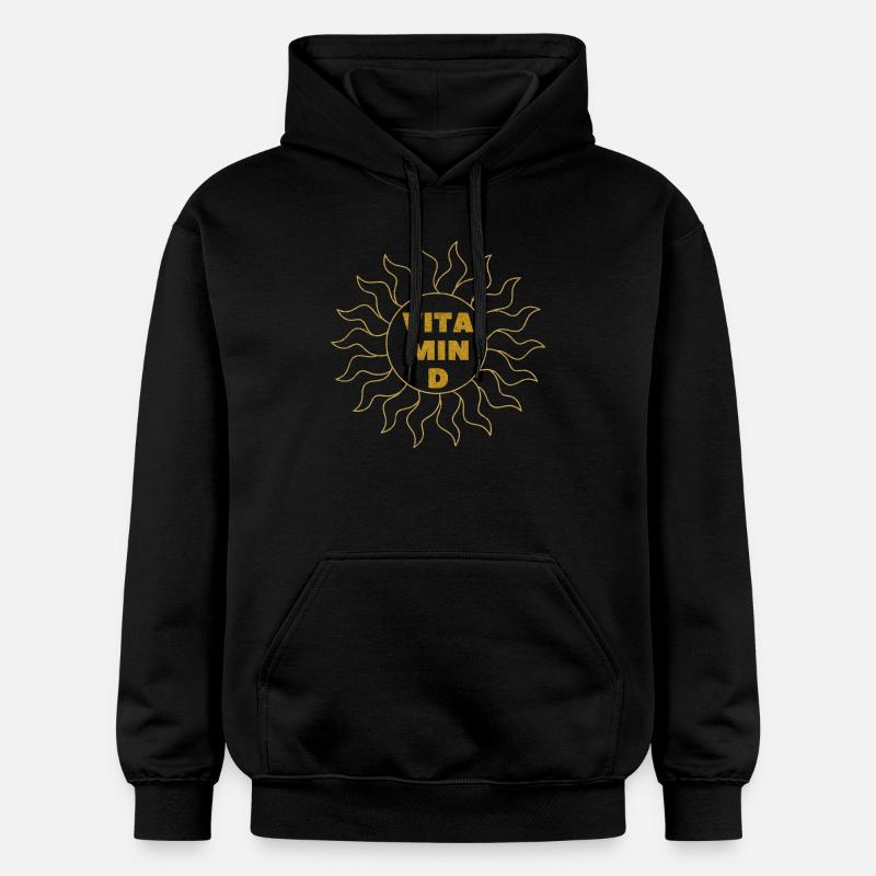 Vitamine D Soleil Grunge - Sweat à capuche Softstyle® Gildan Unisexe - noir