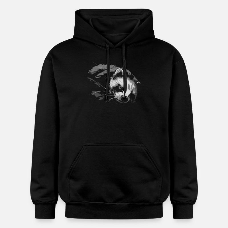 Frettchen ist müde - Gildan Unisex Softstyle® Midweight Hoodie - Schwarz